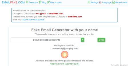 email fake 