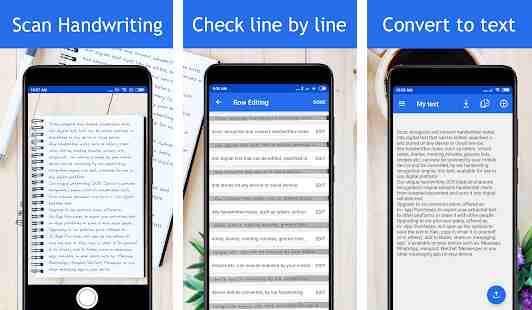 Scan handwriting to text