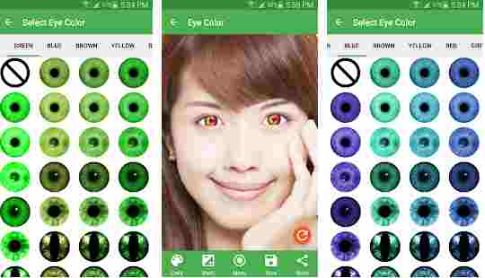 colored eyes app