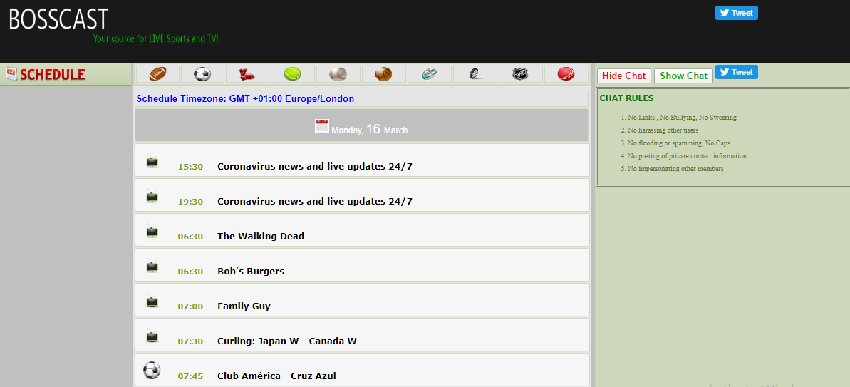sports streaming sites