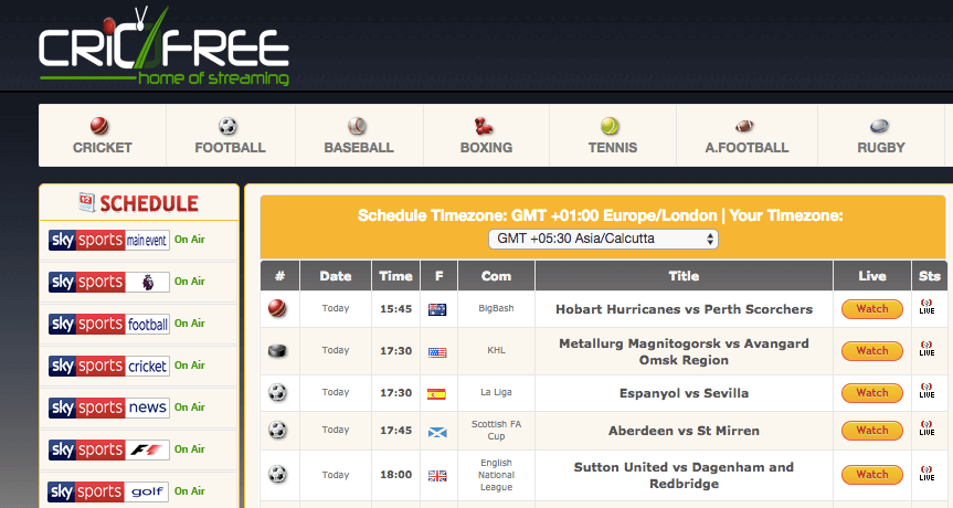 watch sports online free