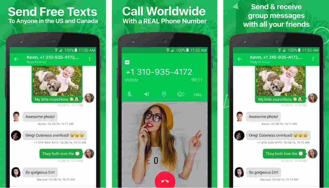 text using wifi android