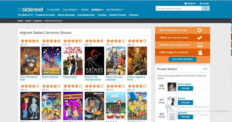cartoon online in english