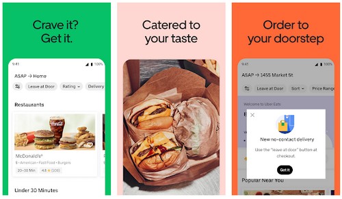 food delivery that accepts cash