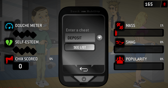 douchebag workout 2 cheat codes