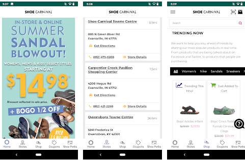 footwear shopping apps