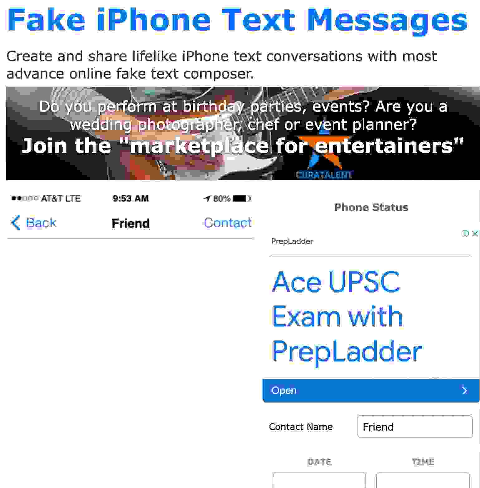 iphone text generator
