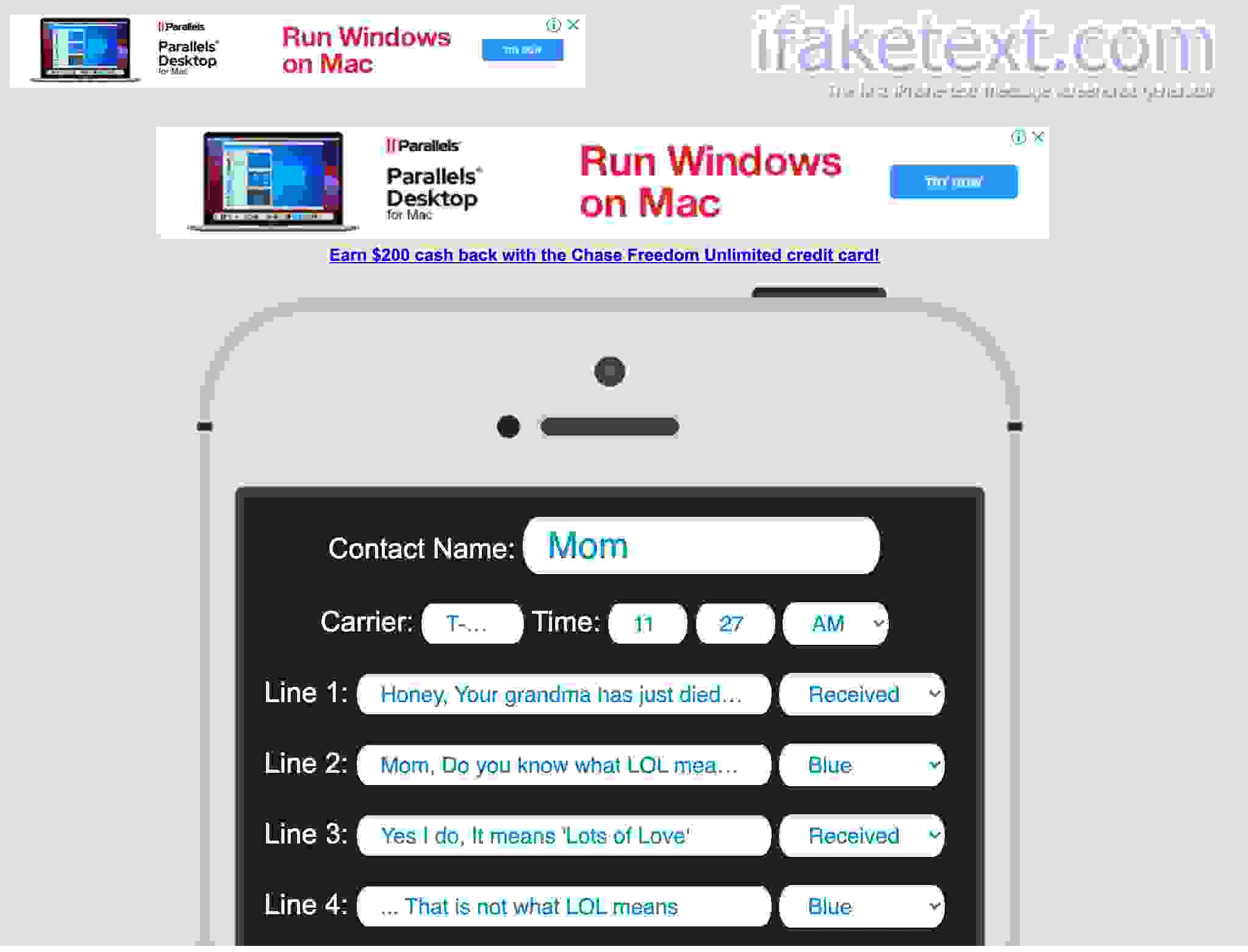 iphone text maker