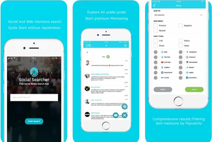 app to find social media accounts