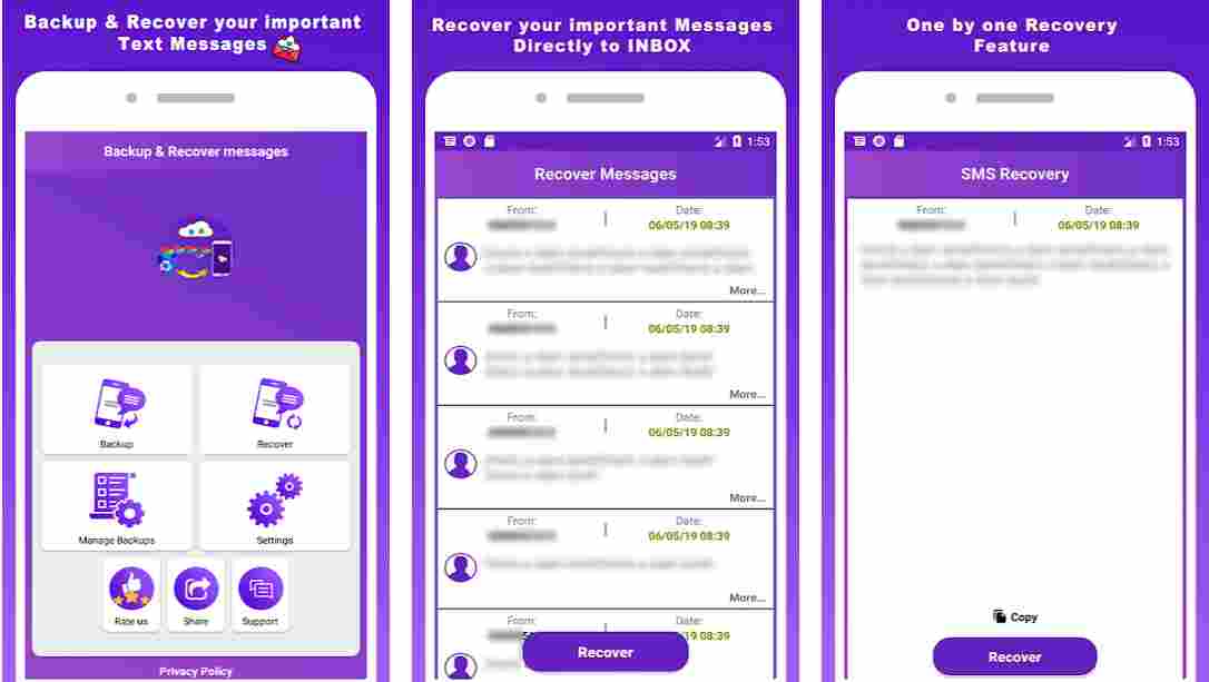 sms recovery app